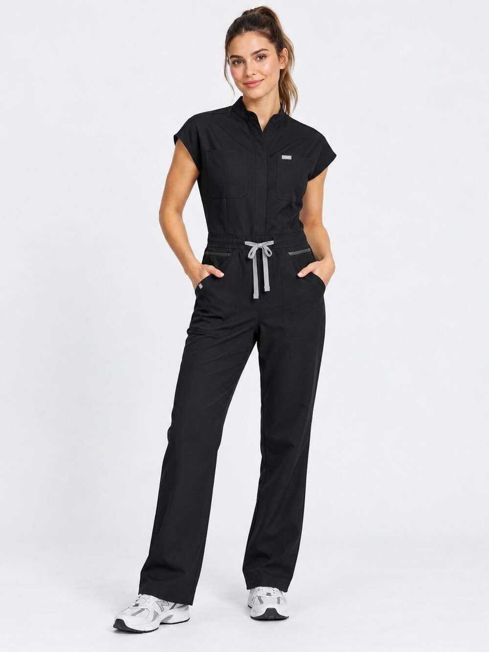 FIGS Technical Collection Rafaela Black Scrub Jumpsuit XS